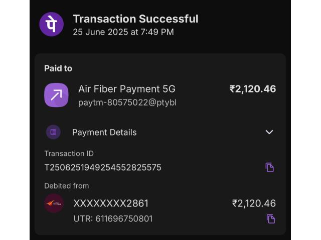 booked for Airfiber