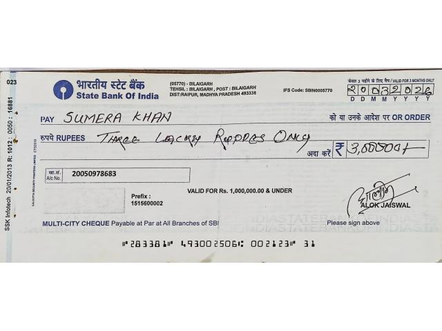 Contractor took advance and now he is not receiving our calls, he gave incorrect cheque he is not co