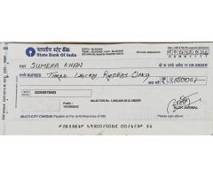 Contractor took advance and now he is not receiving our calls, he gave incorrect cheque he is not co